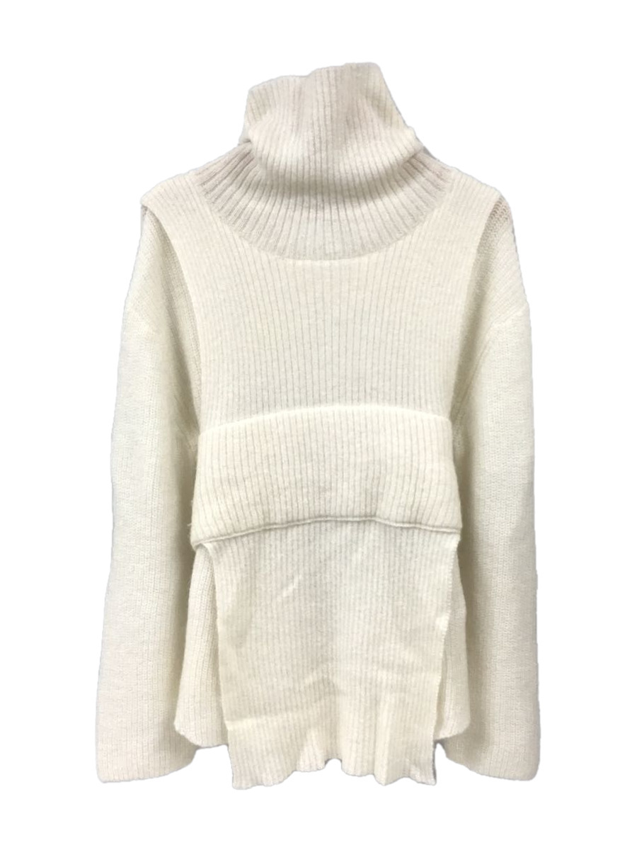 【限定セール!】 QUWAGi/GW20AW017/セーター(厚手)/ニット/34/ナイロン/ホワイト/無地/変形 XSサイズ以下 【限定セール!】 QUWAGi/GW20AW017/セーター(厚手)/ニット/34/ナイロン/ホワイト/無地/変形 XSサイズ以下