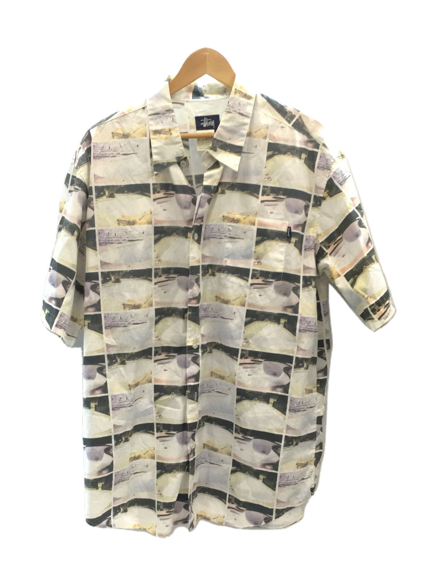 【ギフト】 STUSSY◆90S~00S/紺タグ/フォトプリント/オーバーサイズ/VINTAGE/XL/コットン/ホワイト/総柄 XLサイズ以上 【ギフト】 STUSSY◆90S~00S/紺タグ/フォトプリント/オーバーサイズ/VINTAGE/XL/コットン/ホワイト/総柄 XLサイズ以上