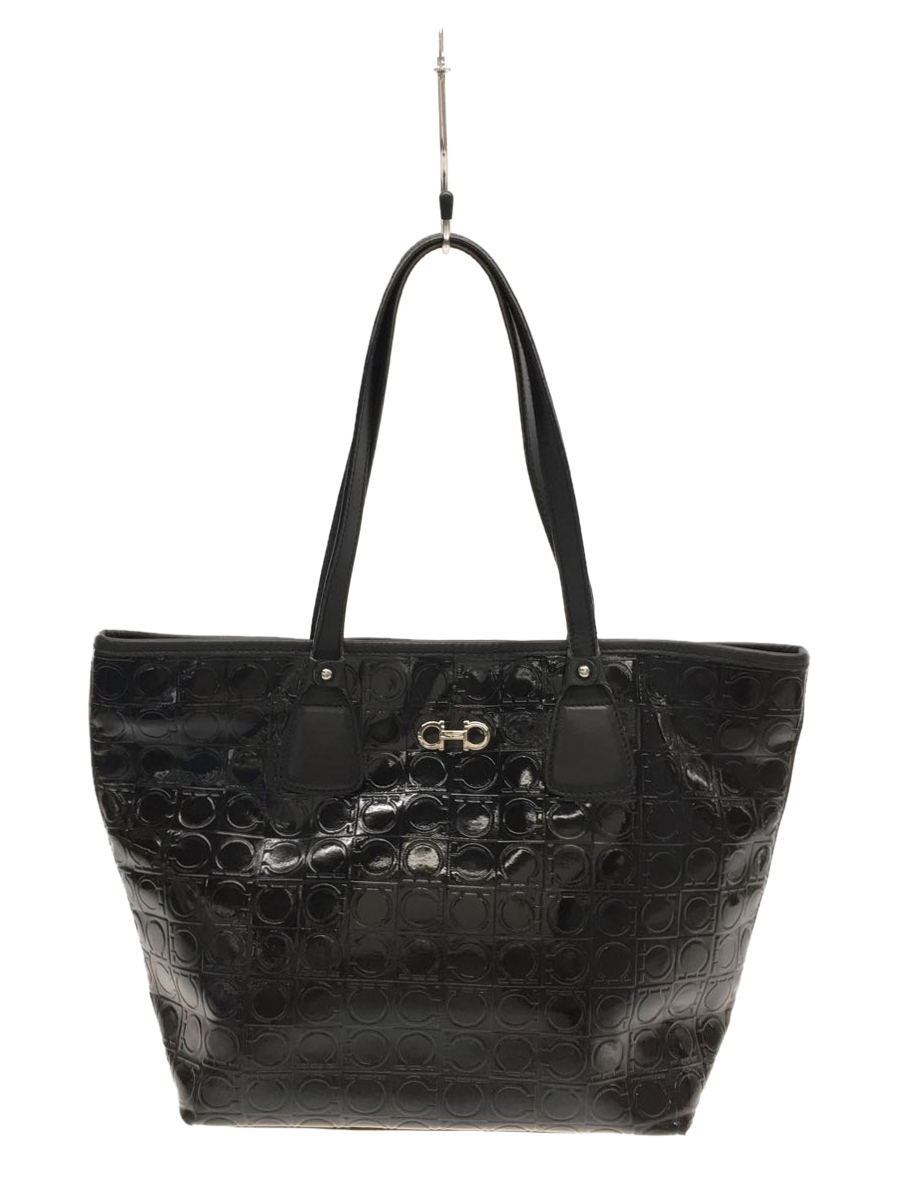 Salvatore Ferragamo◇ガンチーニ/トートバッグ/PVC/BLK/FJ-21 B476/角