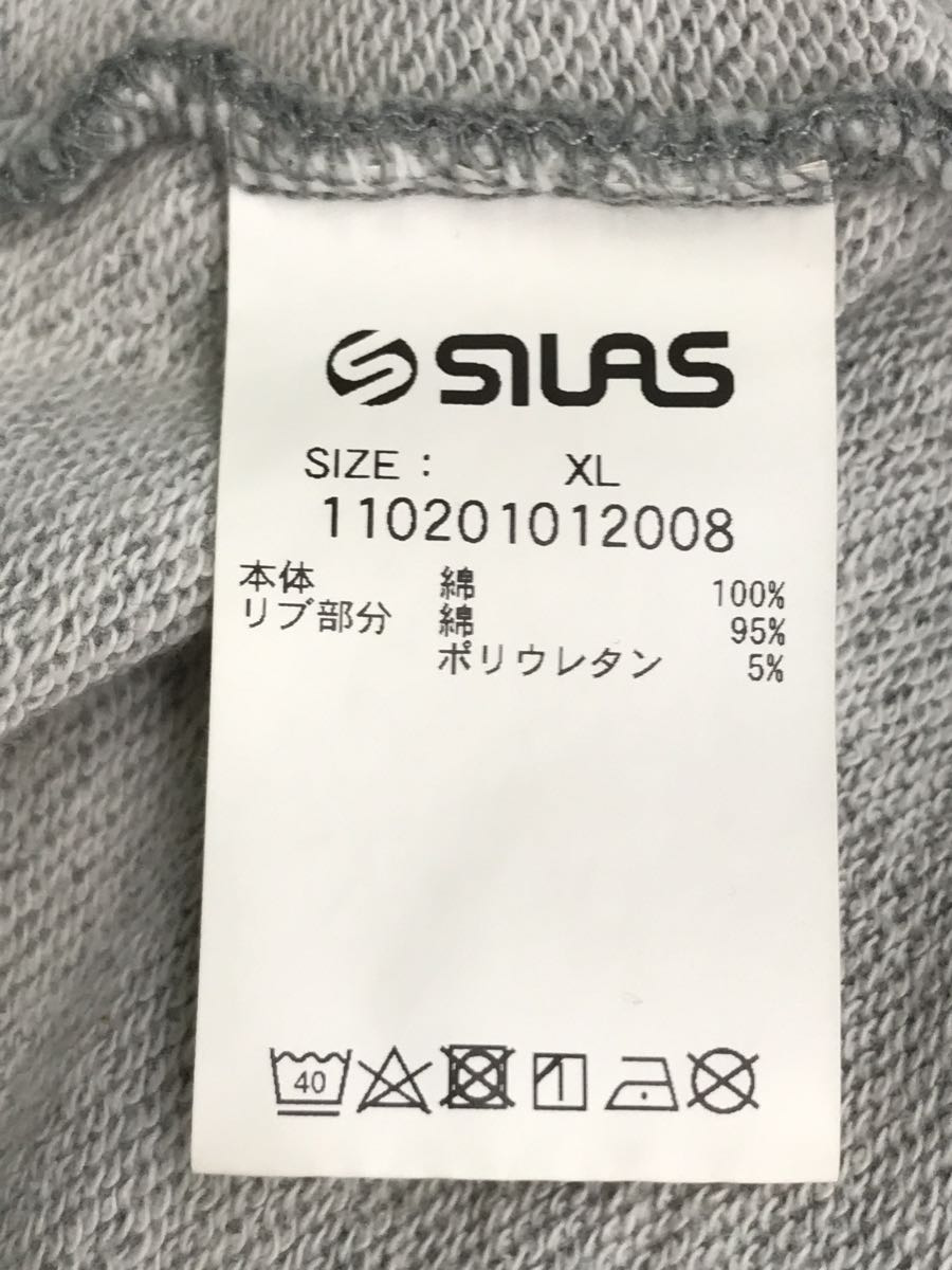 SILAS◆パーカー/XL/コットン/グレー_画像4
