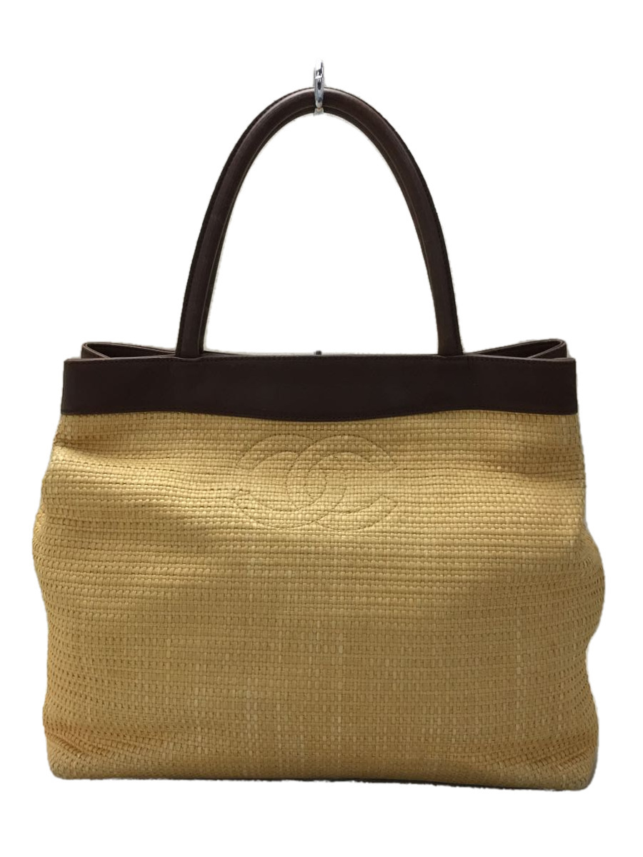 新着商品 CHANEL◇トートバッグ/BEG/ココマーク/ハンドル、レザー部分