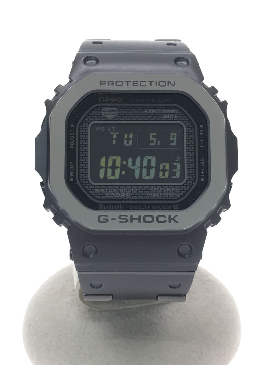 CASIO◆ソーラー腕時計_G-SHOCK/デジタル/BLK