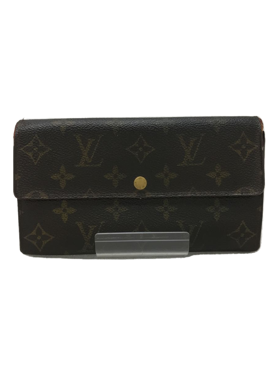 LOUIS VUITTON◇ポシェット・ポルト・モネクレディ_モノグラム_BRW/PVC