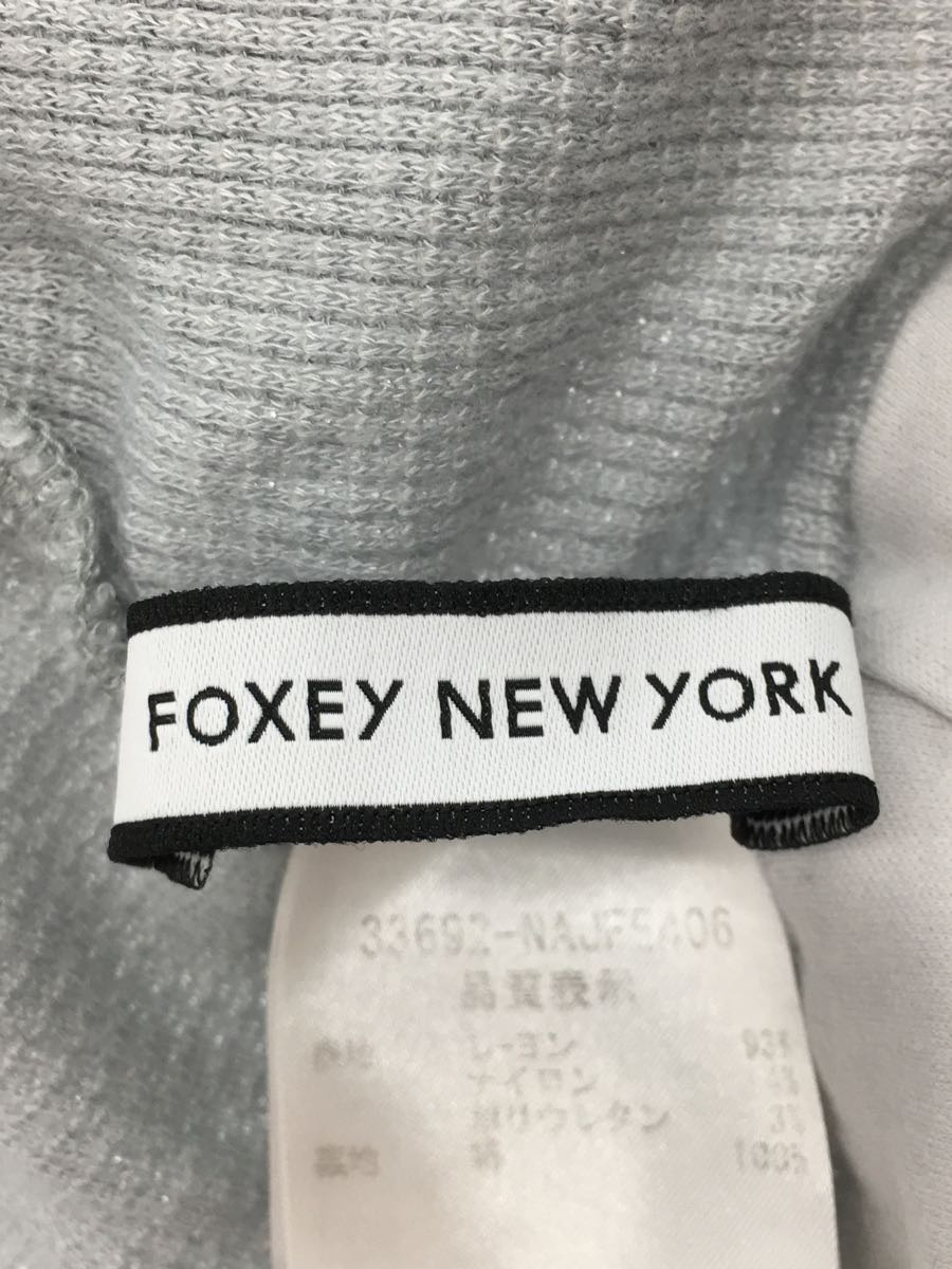 FOXEY NEWYORK◆カーディガン(薄手)/レーヨン/ブルー/33692_画像3