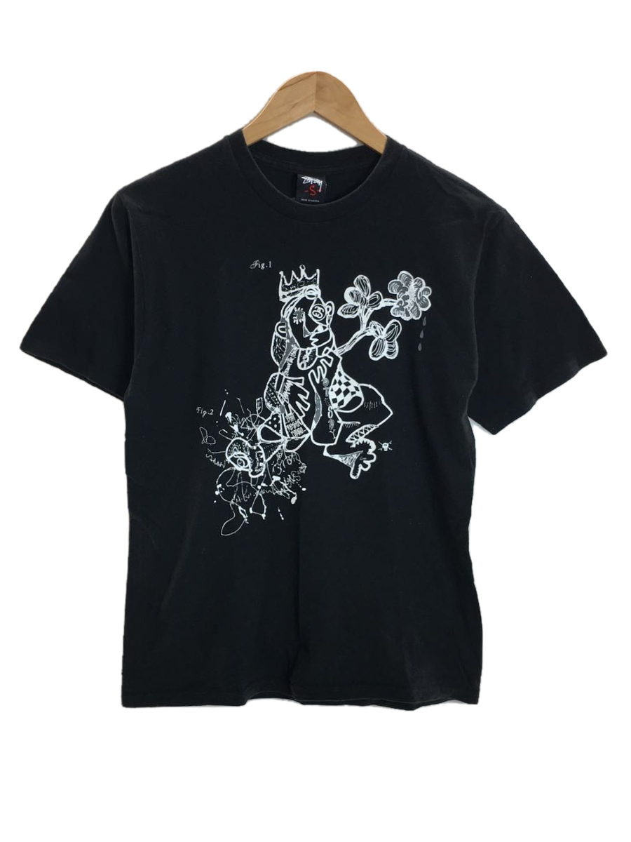 STUSSY◆Tシャツ/S/コットン/BLK_画像1