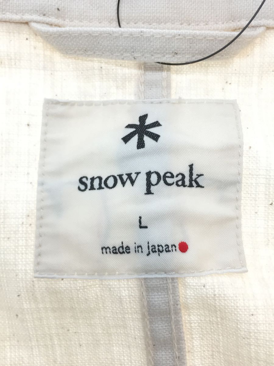 snow peak◆JK-21SU401/ジャケット/L/コットン/WHT_画像3