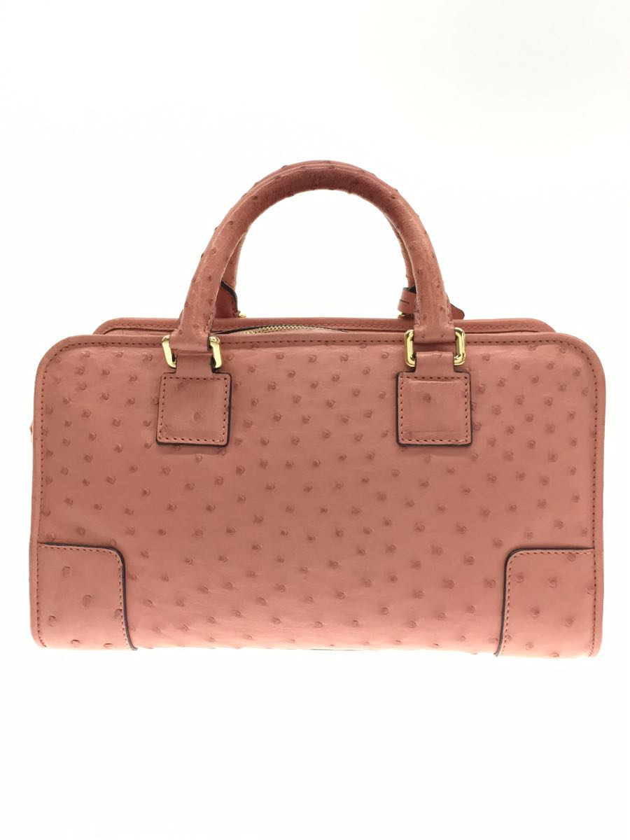 LOEWE◇アマソナ28/オーストリッチ/ハンドバッグ/-/PNK