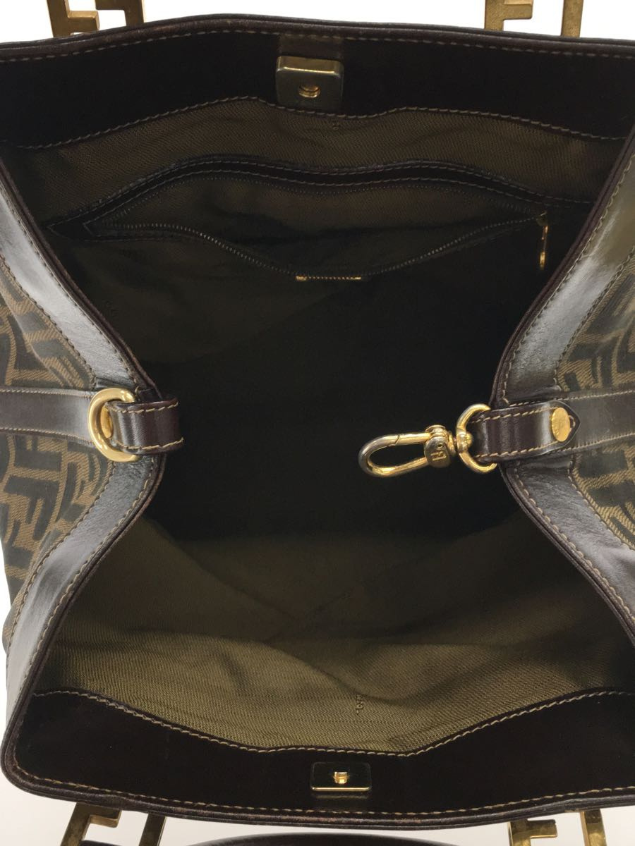 FENDI◇ズッカ/2WAYショルダーバッグ/ハンドバッグ/キャンバス