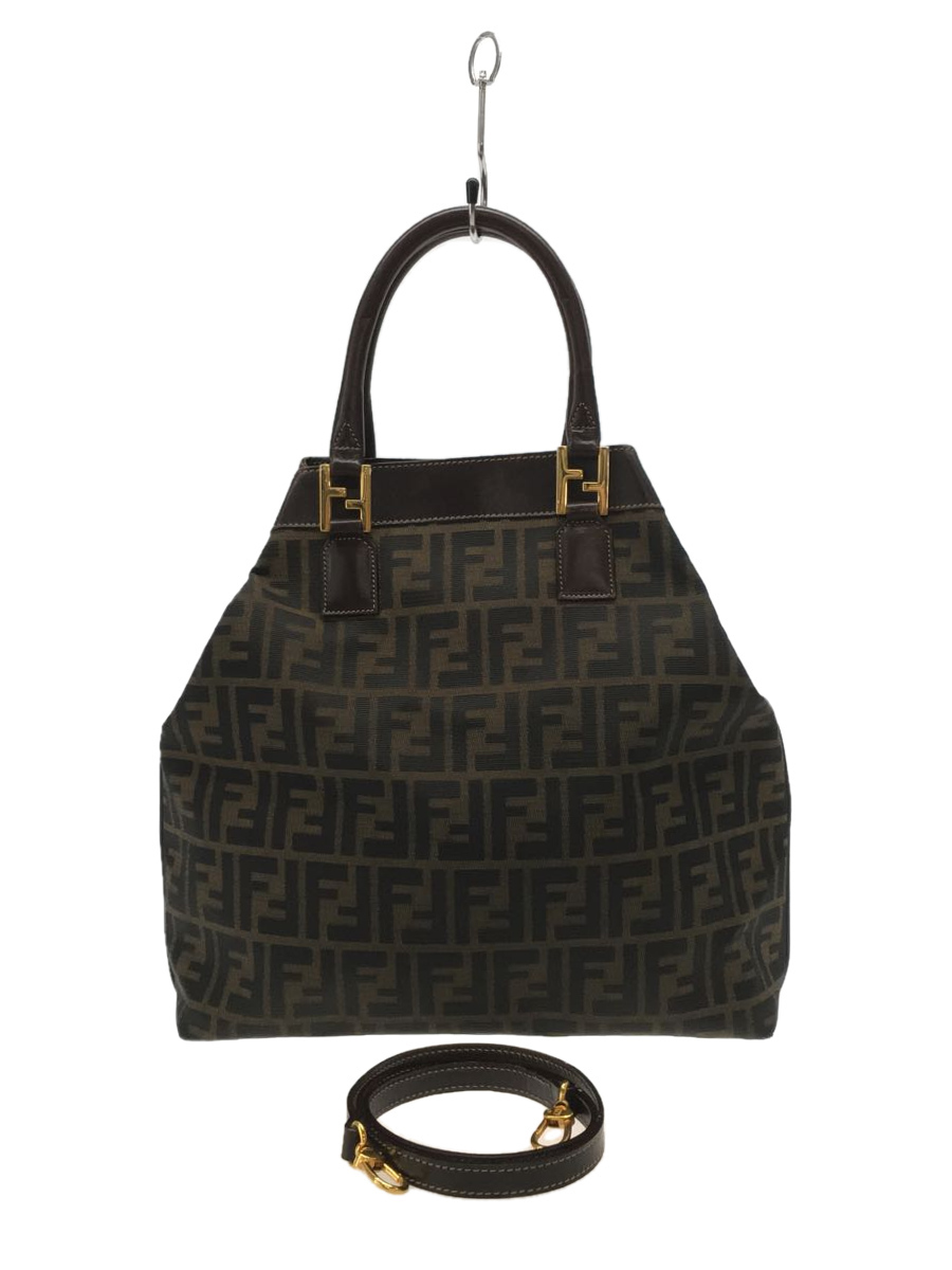 FENDI◇ズッカ/2WAYショルダーバッグ/ハンドバッグ/キャンバス