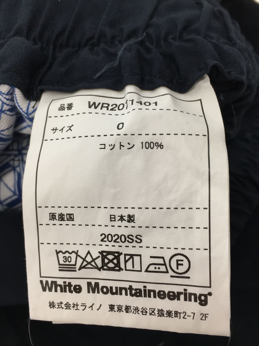 WHITE MOUNTAINEERING◆20SS/2タックワイドパンツ/ボトム/O/コットン/NVY/WR2071401_画像5