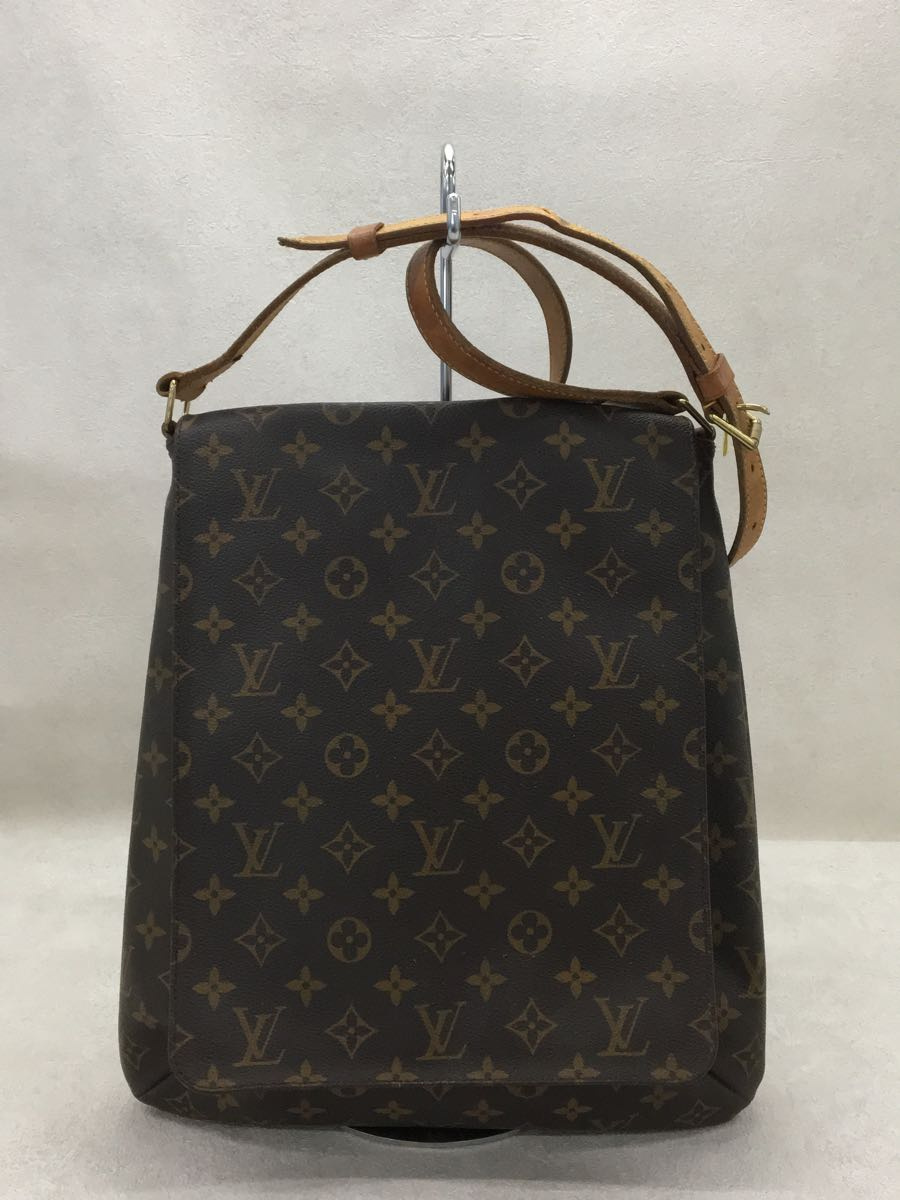 LOUIS VUITTON◆ミュゼット_モノグラム_BRW/PVC/BRW/総柄/M51256/角スレ有_画像1