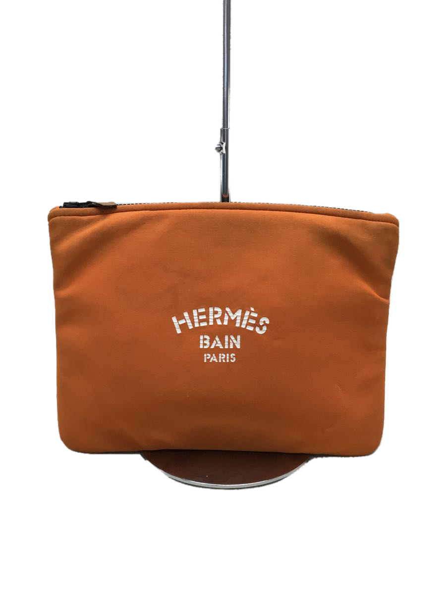 HERMES* clutch bag / polyester /ORN