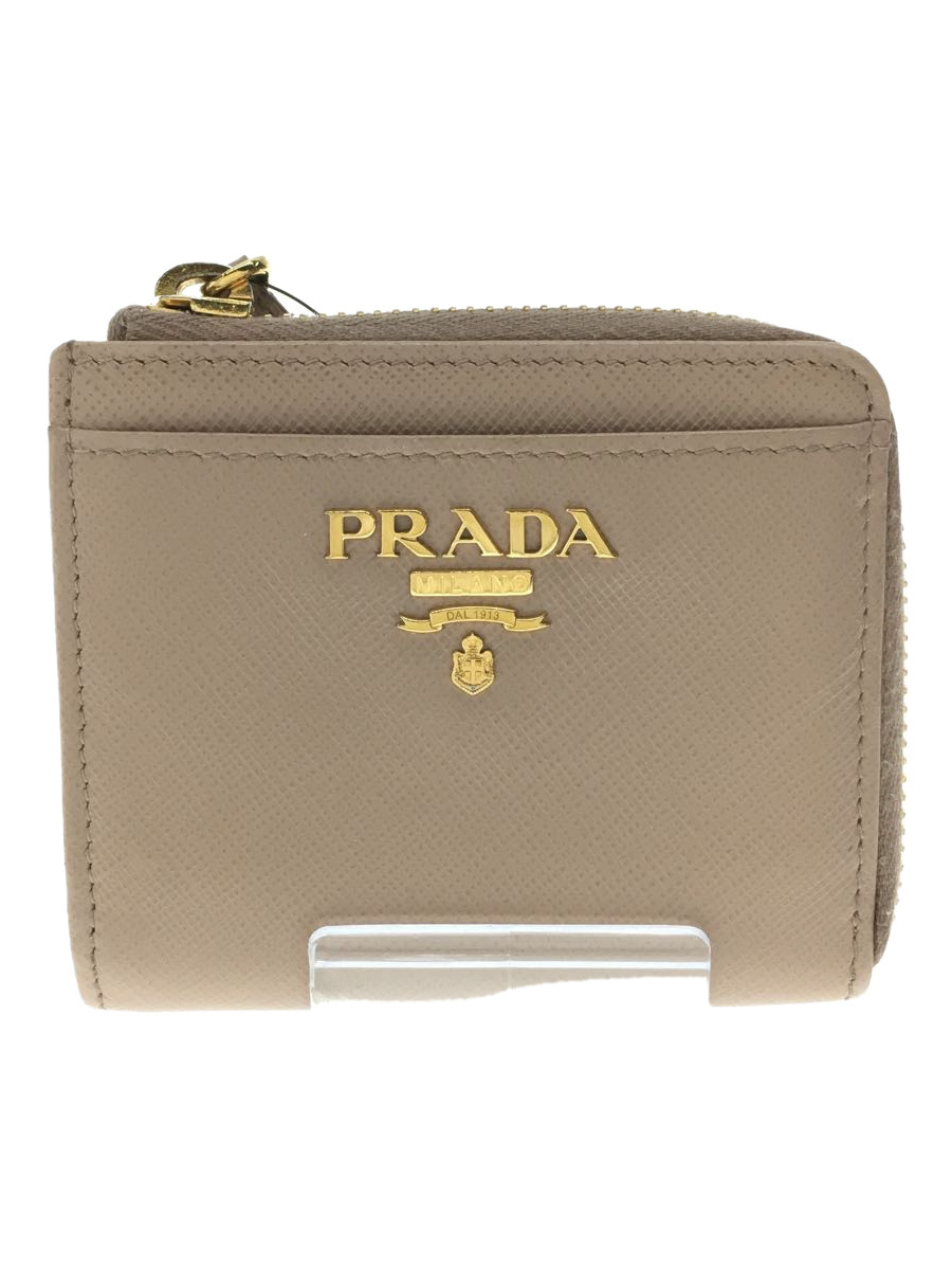 PRADA◆1PP122/コインケース/レザー/BEG/無地/レディース_画像1