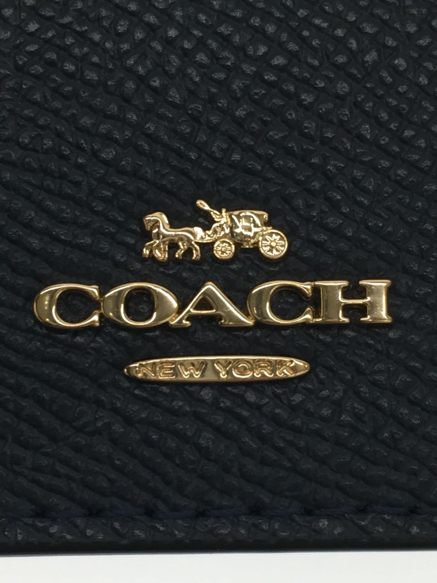 COACH◆6連/キーケース クロスグレインレザー/リング付/無地/ユニセックス/58359_画像3