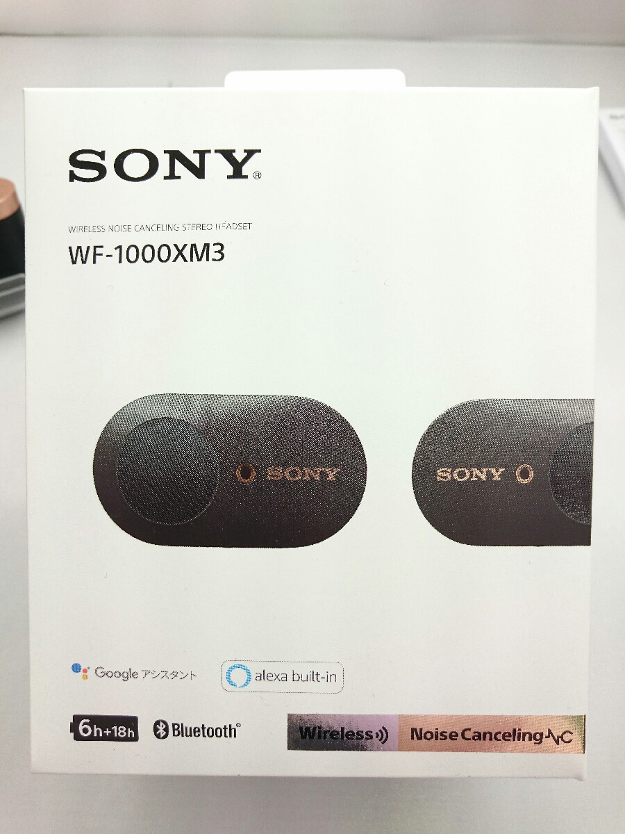 SONY◆イヤホン・ヘッドホン WF-1000XM3 (B) [ブラック]/Blue tooth//カナル型 完全ワイヤレス ノイズキャンセリング