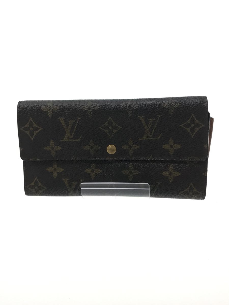 LOUIS VUITTON◆ポシェット・ポルト・モネクレディ_モノグラム_BRW/PVC/BRW/メンズ