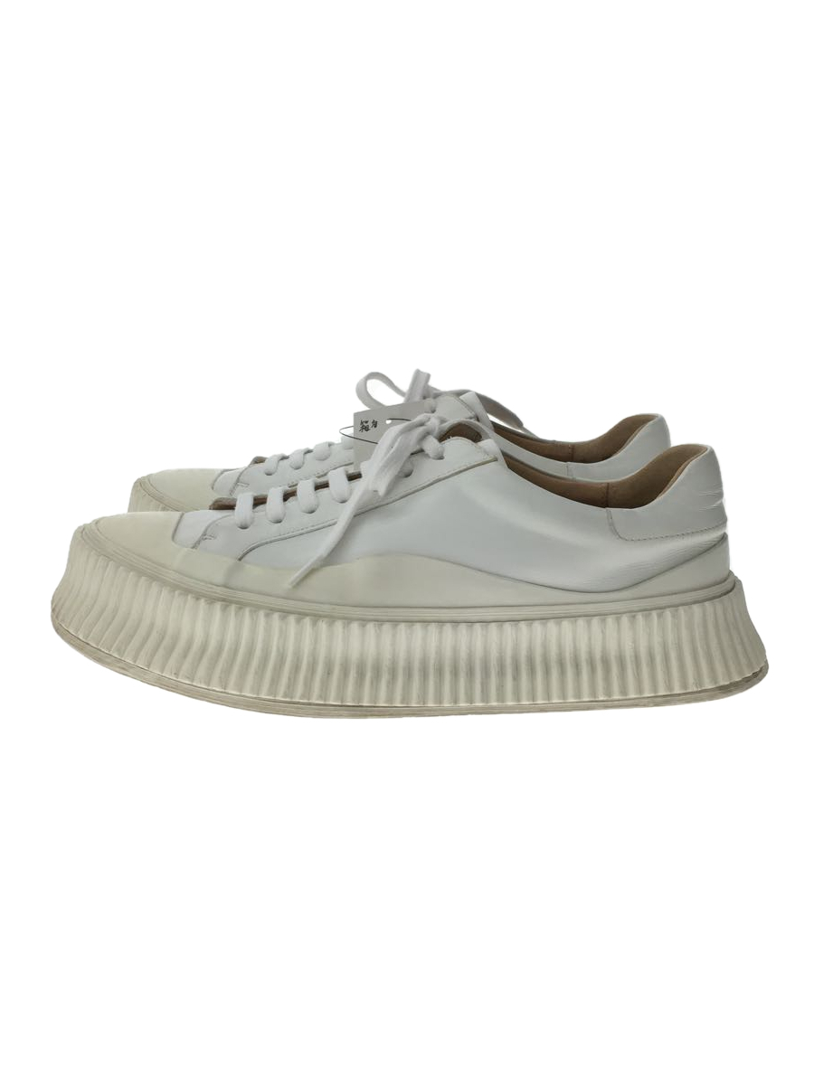 JIL SANDER◆21AW/Vulcanized Leather Sneakers/40/WHT/レザー/JI32535A