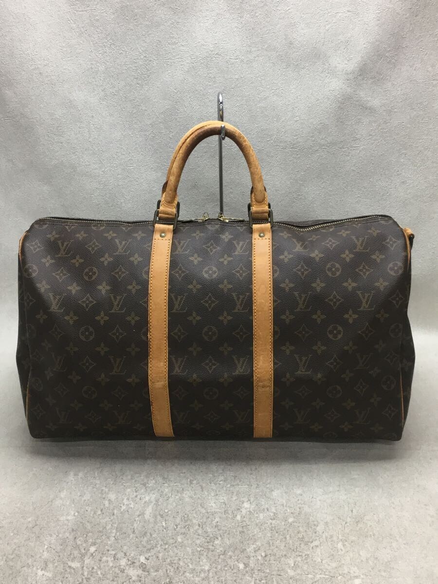 LOUIS VUITTON◇キーポル・バンドリエール50_モノグラム_ブラウン/PVC