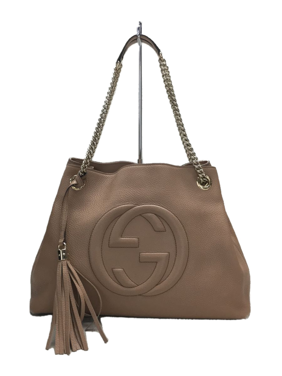 メーカー再生品】 GUCCI◇トートバッグ_ソーホー/レザー/BEG その他