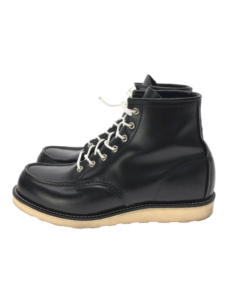 RED WING◆レースアップブーツ/26.5cm/BLK/レザー/8848