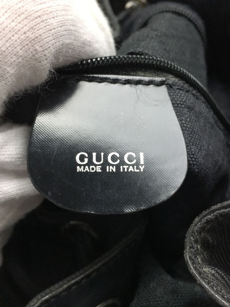 GUCCI◆ハンドバッグ/-/BLK/無地/001・2865・1657_画像5