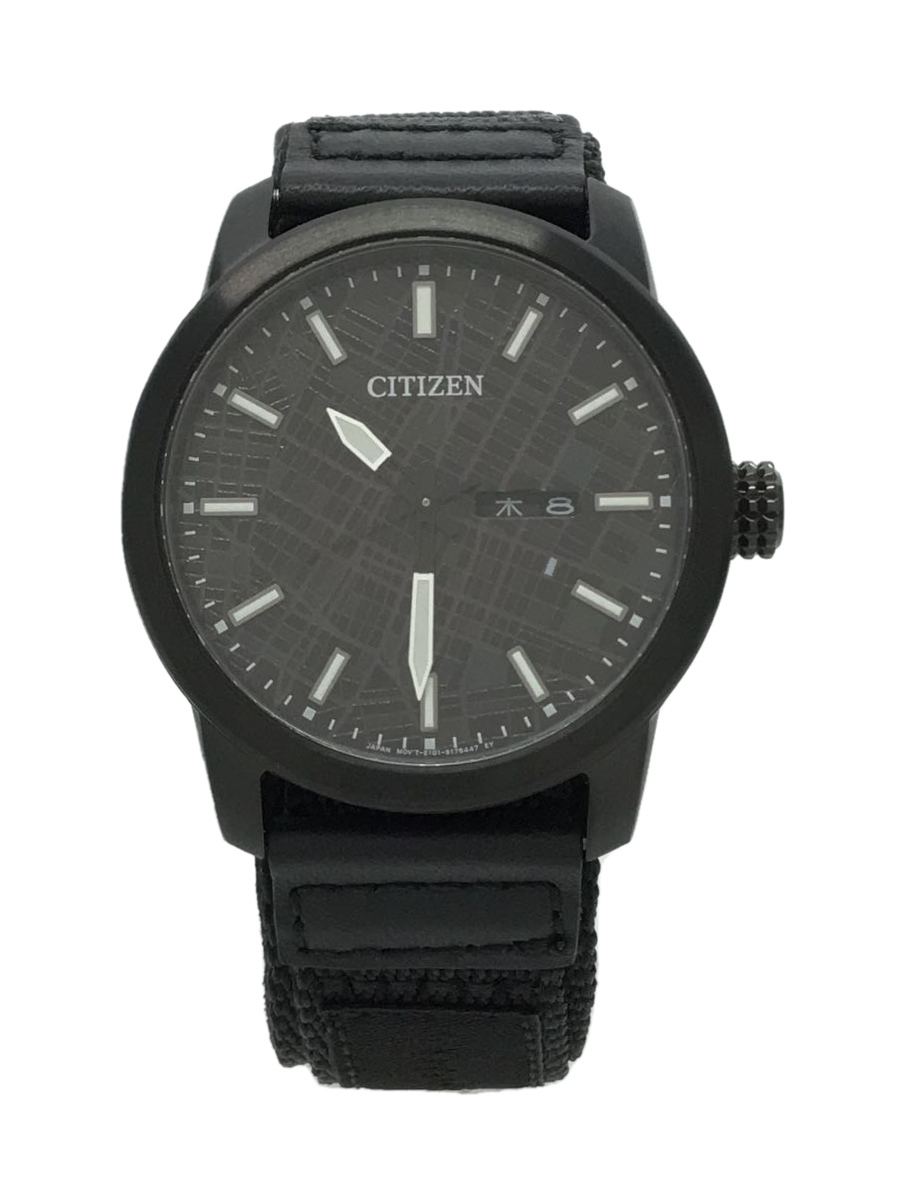 CITIZEN◆クォーツ腕時計/アナログ/ナイロン/BLK/BLK/E101-S128871