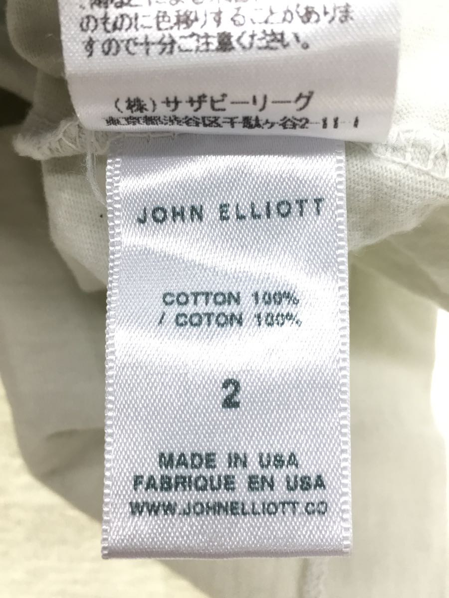 JOHN ELLIOTT◆LS UNIVERSITY TEE/長袖Tシャツ/-/コットン/グリーン/無地/3120900021_画像4