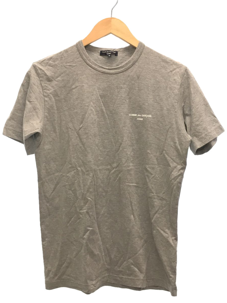 COMME des GARCONS HOMME◆Tシャツ/S/コットン/GRY/無地/HG-T009