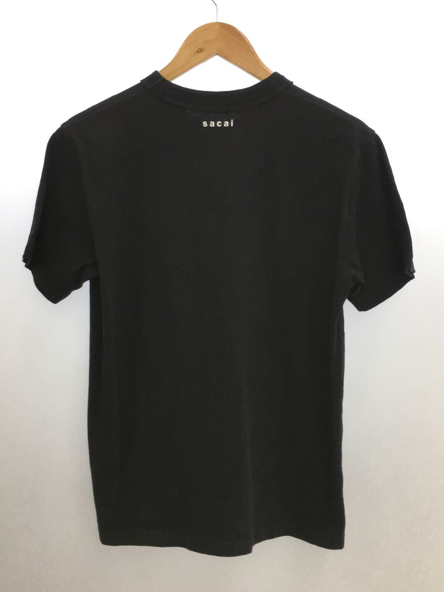 sacai◆×KAWS/Embroidery T-Shirt/ロゴ刺繍/Tシャツ/1/コットン/BLK/21-0285S_画像2