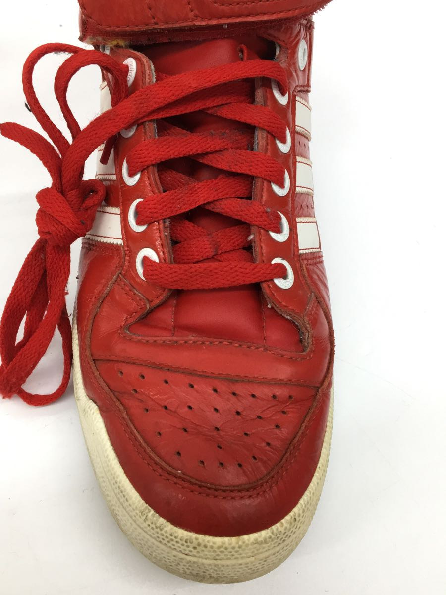 adidas◆ハイカットスニーカー/26.5cm/RED/エナメル/forum mid_画像6