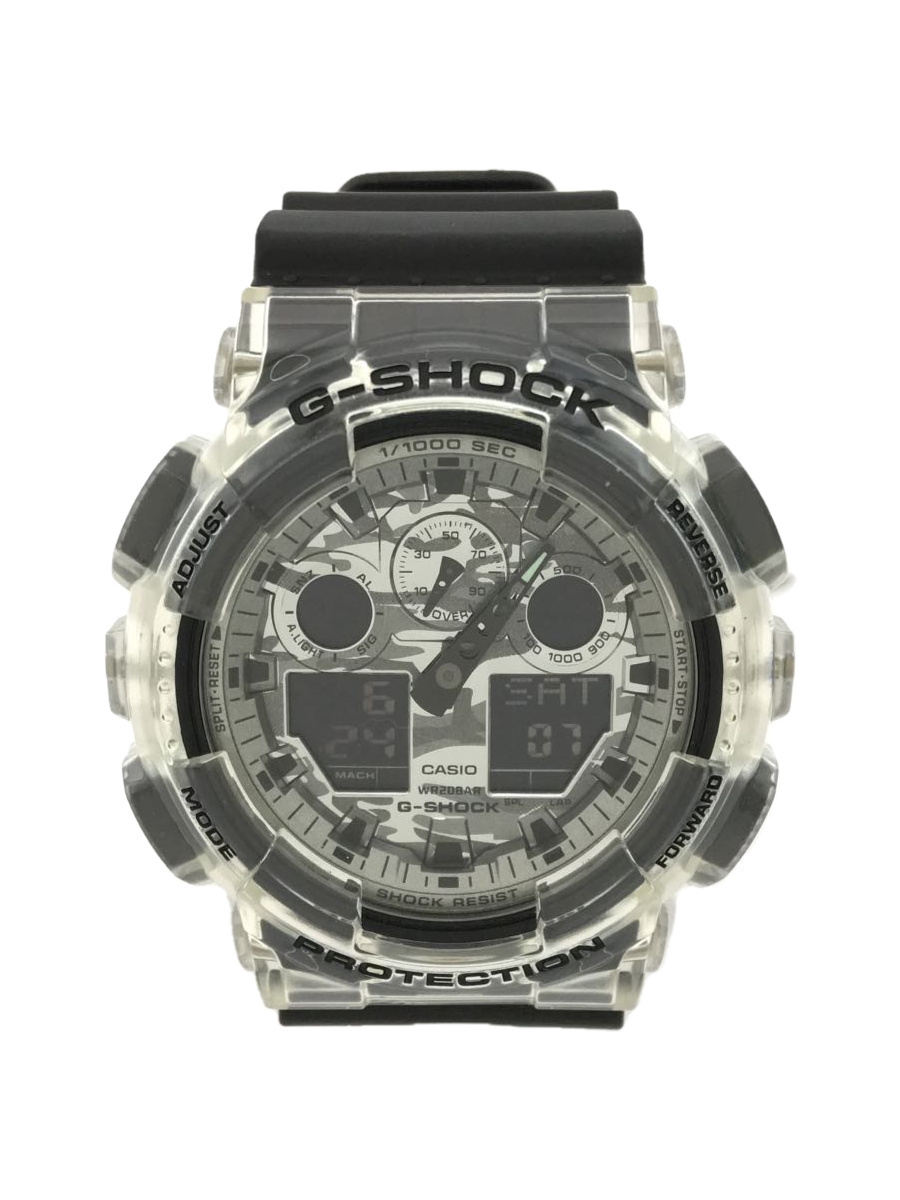 ブランド雑貨総合 CASIO◇クォーツ腕時計_G-SHOCK/アナログ/SLV/BLK