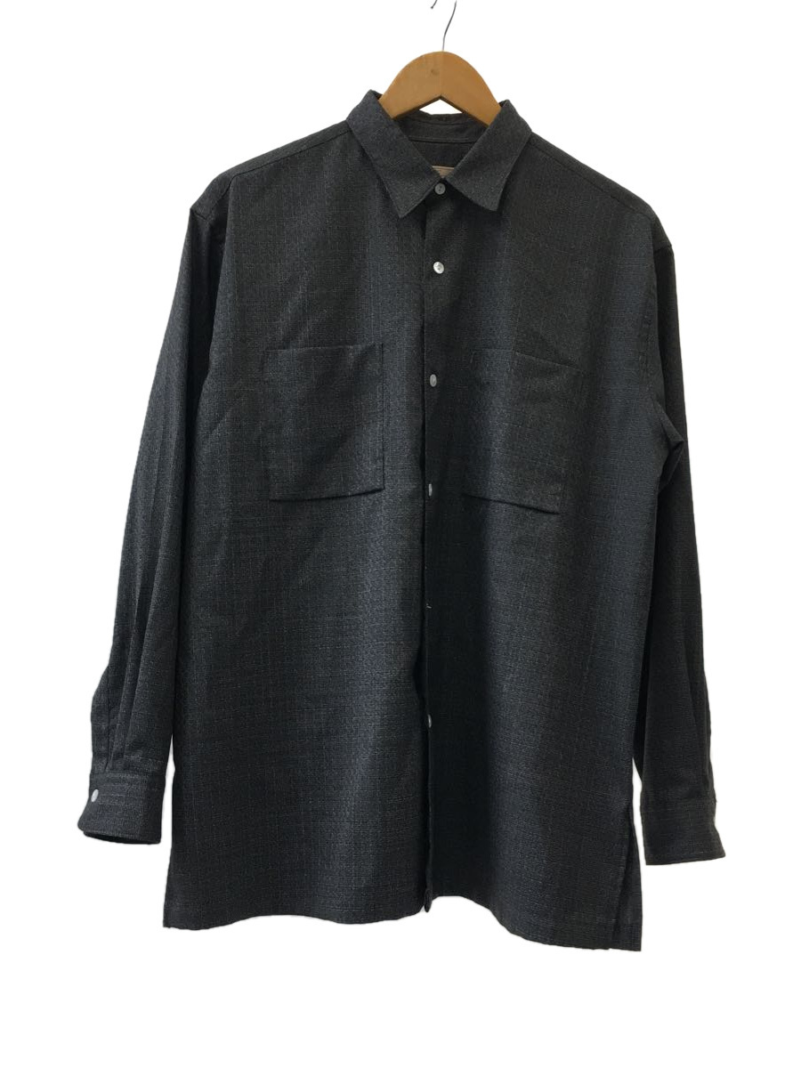 NEZU YOHINTEN◆長袖シャツ/2/ウール/200224/グレー/MIDDLE AGE POCKET L/S SHIRT_画像1