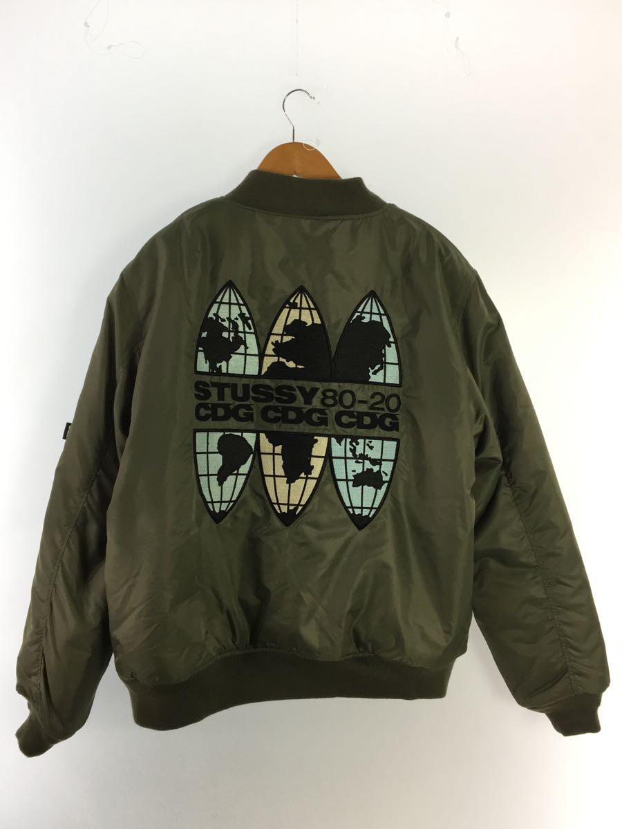 日本最級 STUSSY◇COMME JACKET/フライトジャケット/XL/MA-1/カーキ