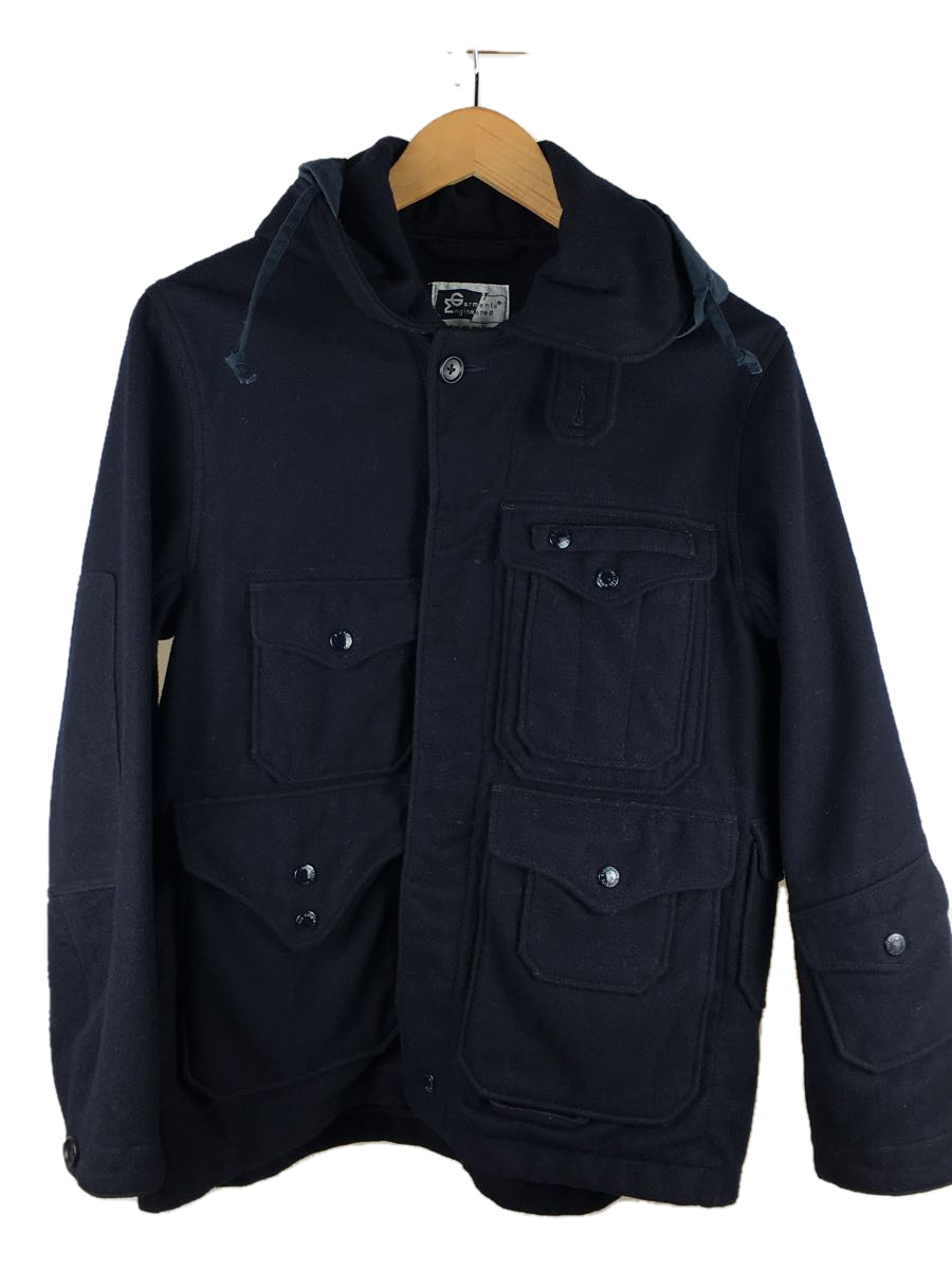 Engineered Garments◆ジャケット/XS/ウール/NVY/フード付_画像1