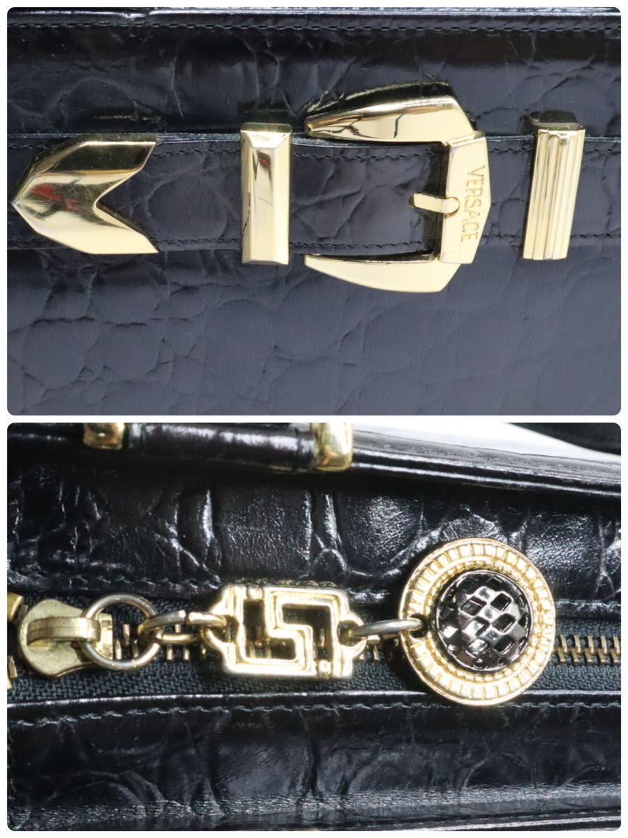 GIANNI VERSACE ジャンニ ヴェルサーチ クロコダイル 型押し