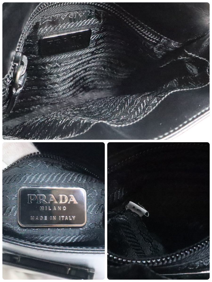 PRADA プラダ ショルダーバッグ フラップ ポシェット ポーチ ロゴ 金具
