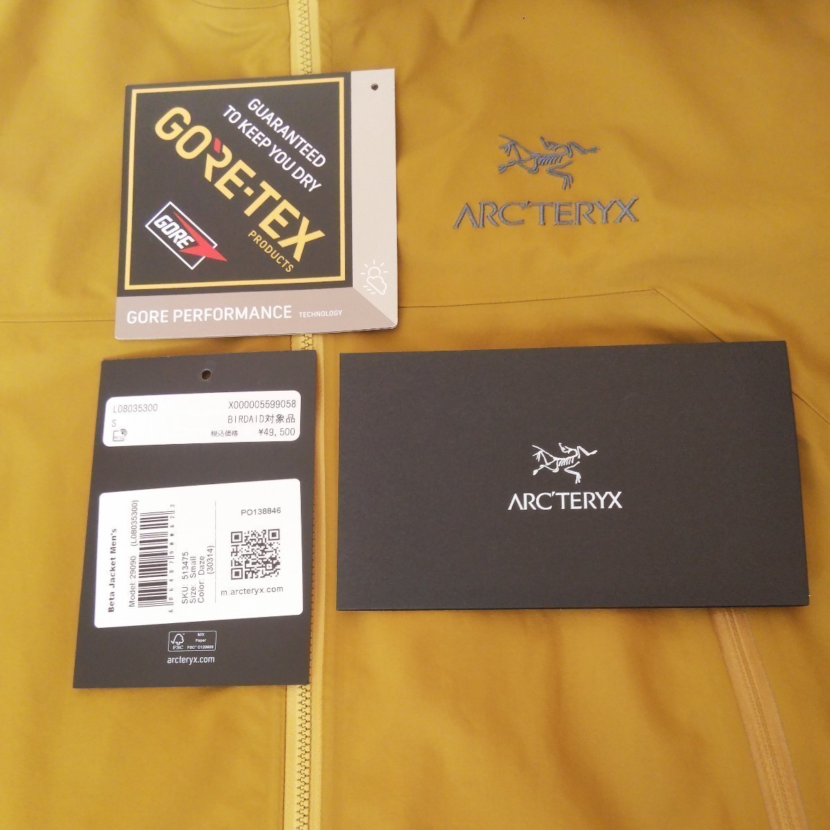 未使用 ARC'TERYX BETA JACKET アークテリクス ベータジャケット 未使用 ARC'TERYX BETA JACKET アークテリクス ベータジャケット