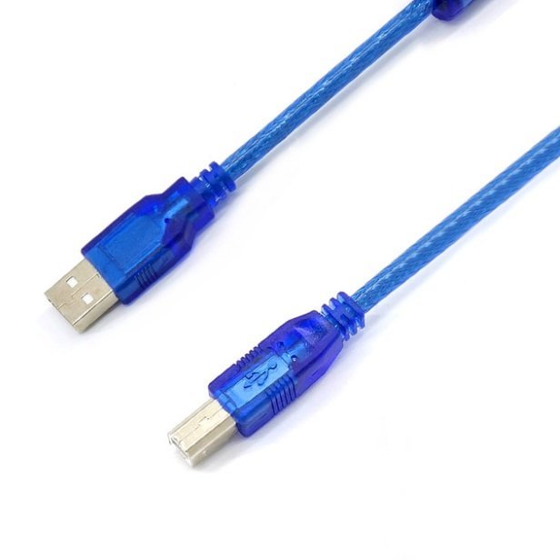 VAPS_1】USB2.0ケーブル 1.5m タイプA(オス)-タイプB(オス) スケルトンブルー プリンターケーブル デジカメ 送込  JChere雅虎拍卖代购