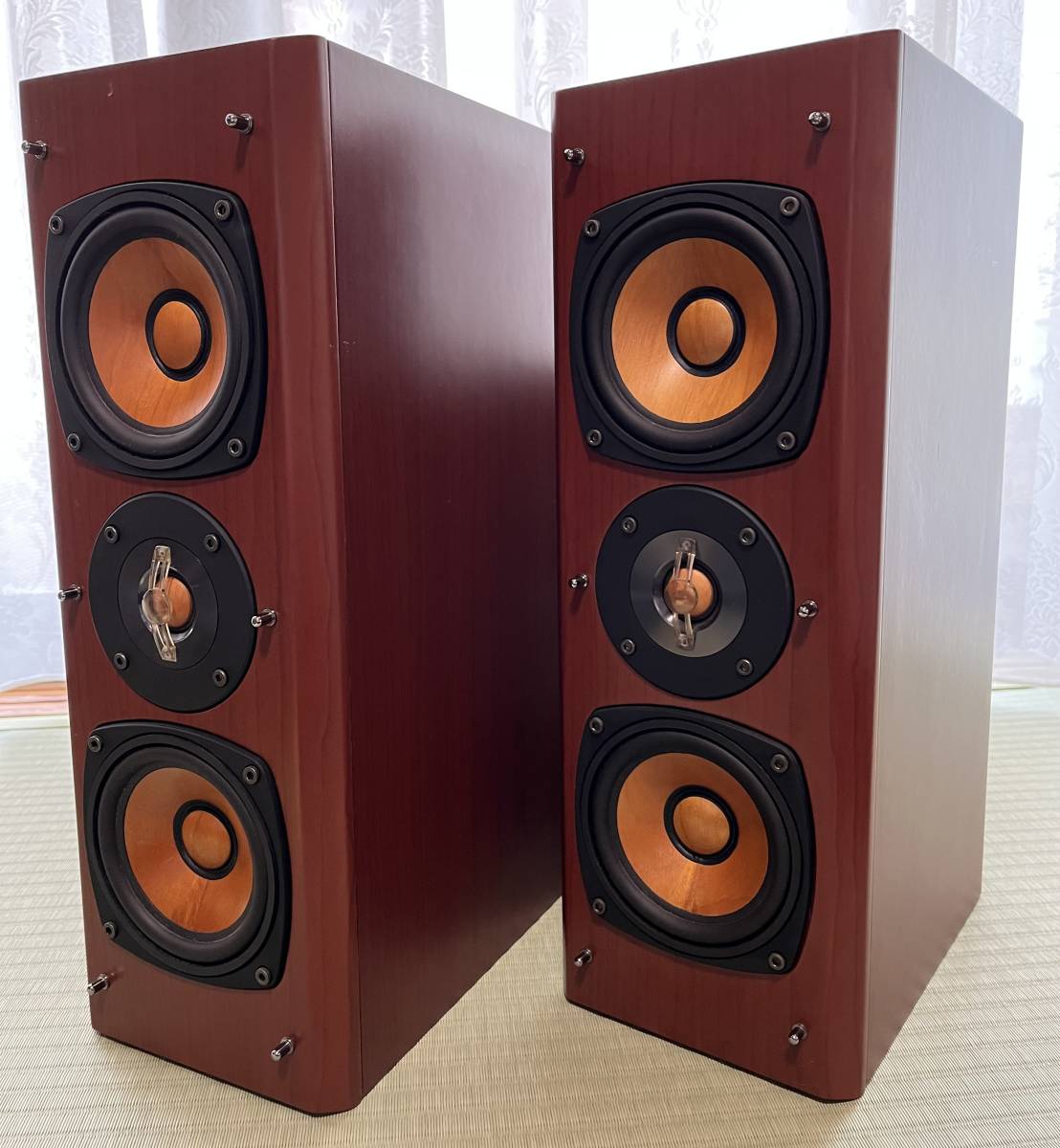 ウッドコーン Victor・JVC SX-WD8 希少な2台セット WOOD CONE 2ウェイ3スピーカー バスレフ型スピーカーシステム　_画像1