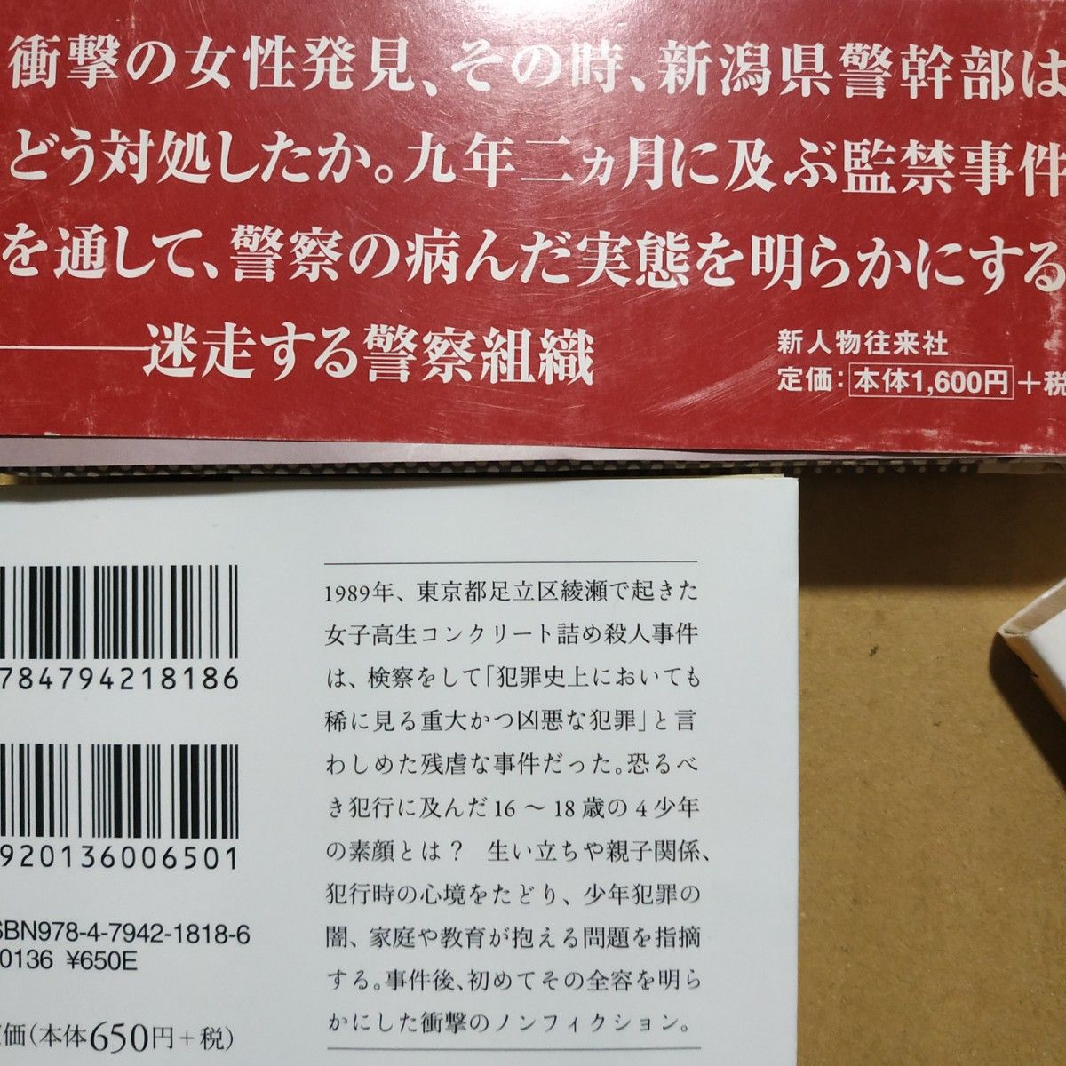 少女監禁3冊 新潟少女監禁事件 女子高生コンクリート詰め殺人事件 女子高校生誘拐飼育事件 凌辱