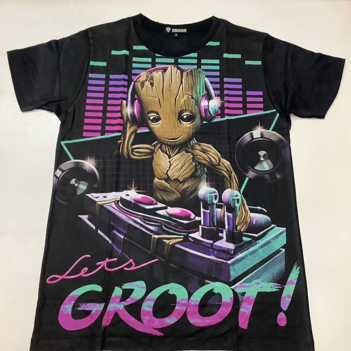 SR12S2. デザインTシャツ　Sサイズ　Guardians of the Galaxy 26 ガーディアンズオブギャラクシー　GROOT グルート　半袖Tシャツ_画像1