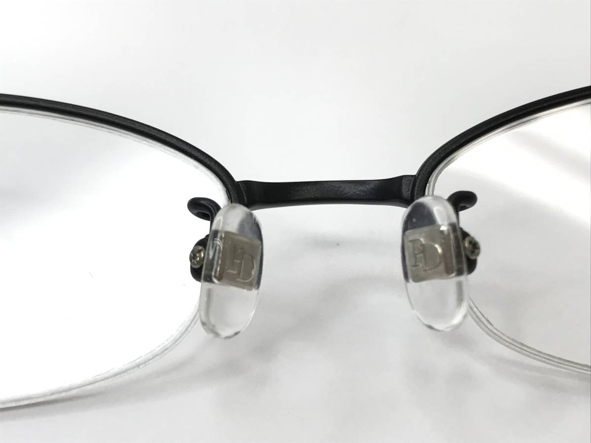 6K-205 新品 未使用 眼鏡 メガネフレーム Pinky＆Dianne オーバル チタン ハーフリム シンプル ピンキー＆ダイアン 女性 レディース メンズ_画像4