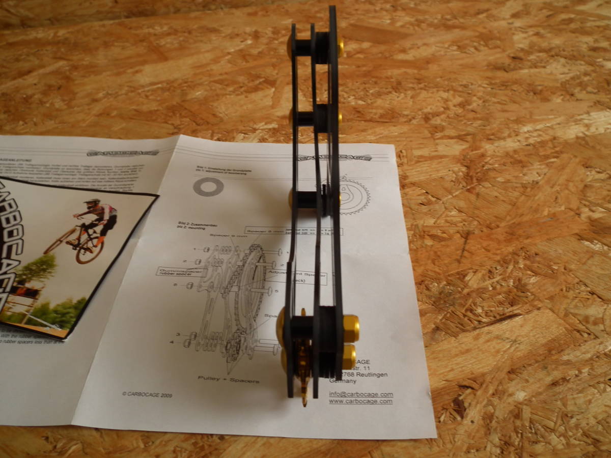 CARBOCAGE チェーンガイド ISCG-05 36-38T ゴールド (チェーンデバイス CARBON カーボン カーボケージ MTB トレイル 4X KCNC)_画像5