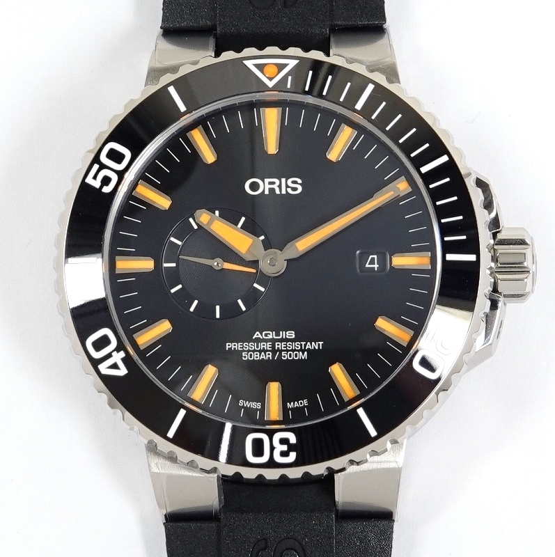 ORIS オリス アクイス スモールセコンド デイト 743 7733 4159 メンズ