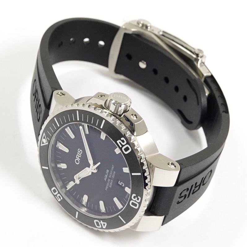 ORIS オリス アクイス デイト 733 7730 4154 メンズ SS/ラバー 自動