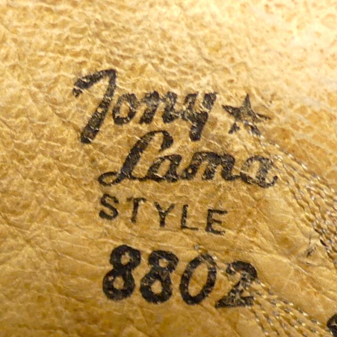  prompt decision * America made Tony Lama*26cm leather western boots Tony Lama men's 8E tea python black tag 70*s USA bookbinding leather 