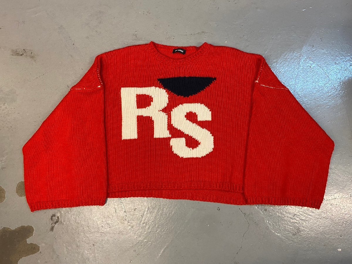 ☆RAF SIMONS ラフシモンズ☆22AW Loose fit RS Sweater クロップド
