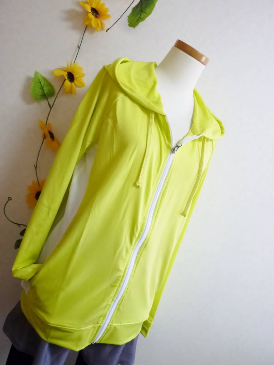 [ new goods ]DRY Zip Parker { lime /LL size }. water speed .*UV effect 