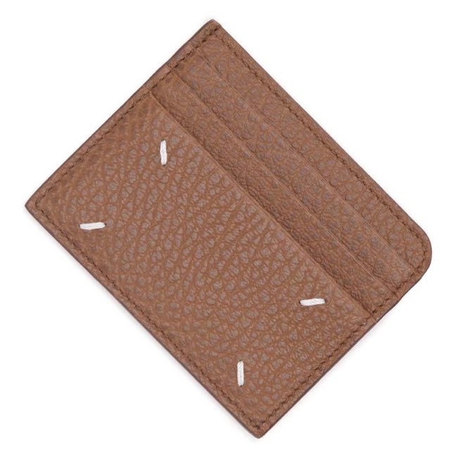 定価3,3万円 Maison Margiela メゾンマルジェラ CARDHOLDERS カードケース グレインレザー BROWN_画像3