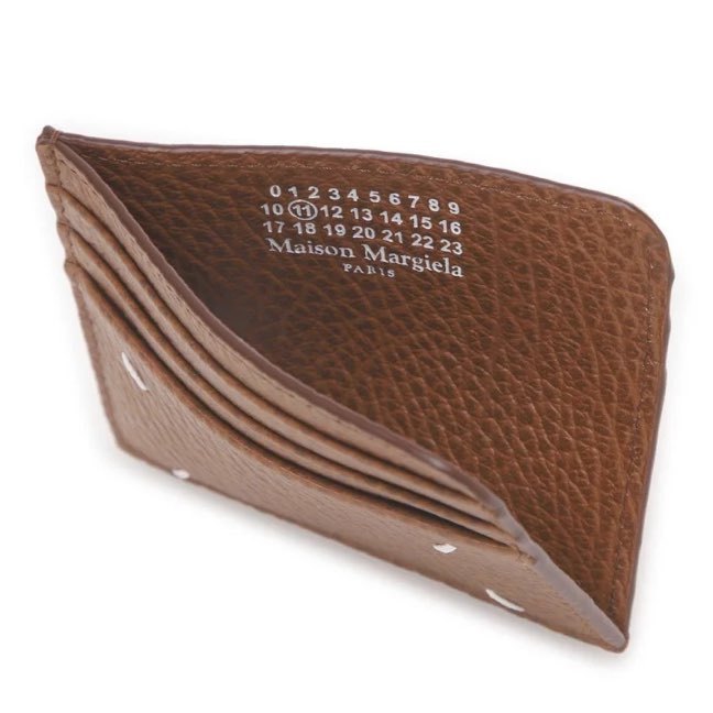 定価3,3万円 Maison Margiela メゾンマルジェラ CARDHOLDERS カードケース グレインレザー BROWN_画像5